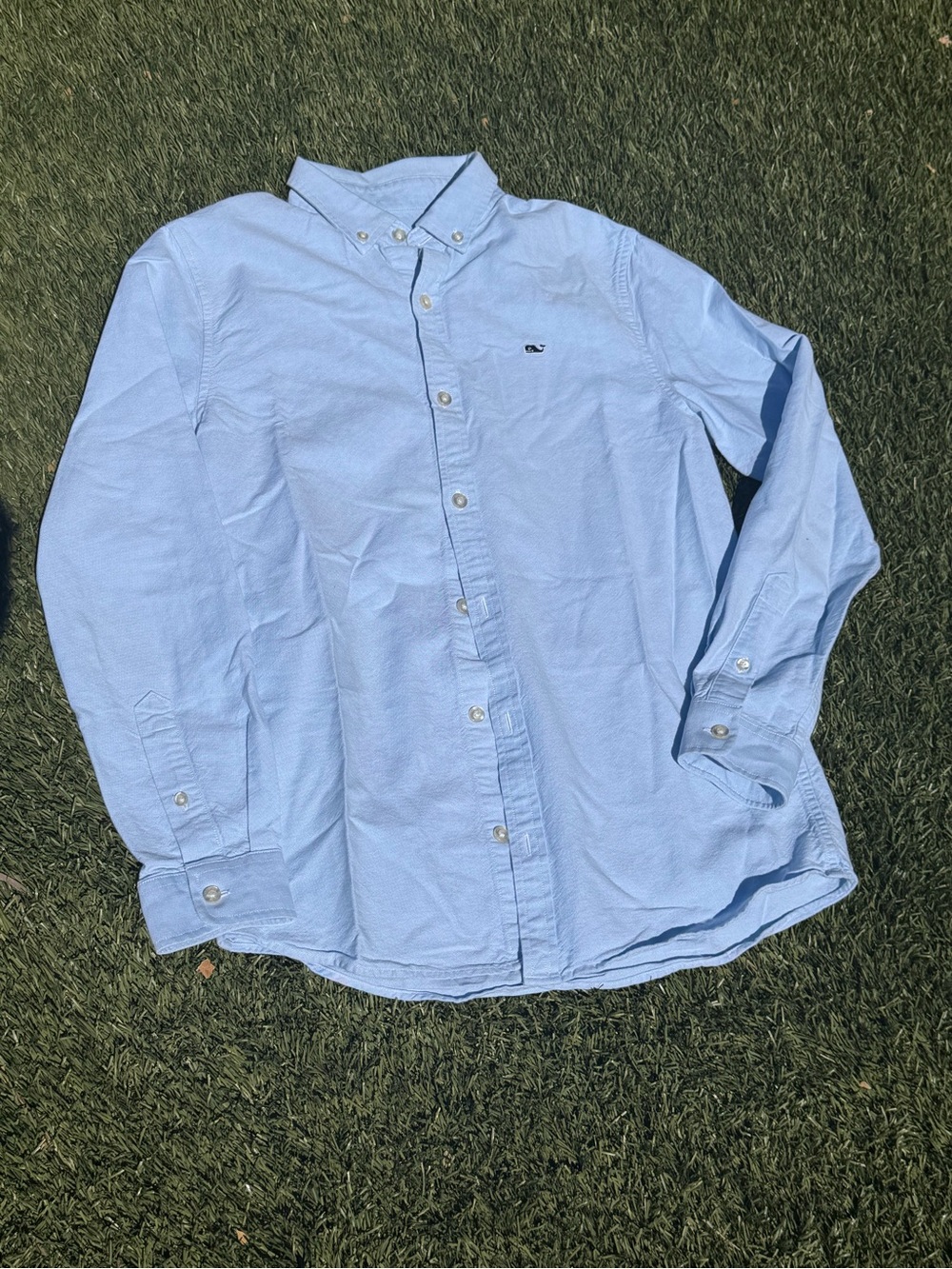 Vineyard Vines Whale Light Blue Button-Down Youth sz 16 Shirt - Classic Oxford